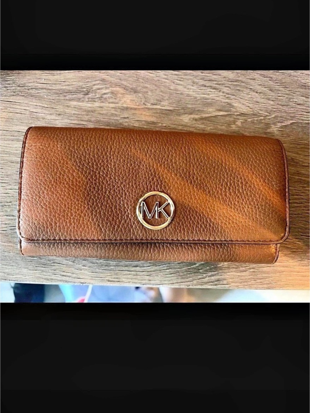 Michael Kors Jet Set Travel Flap Wallet Brown Leather